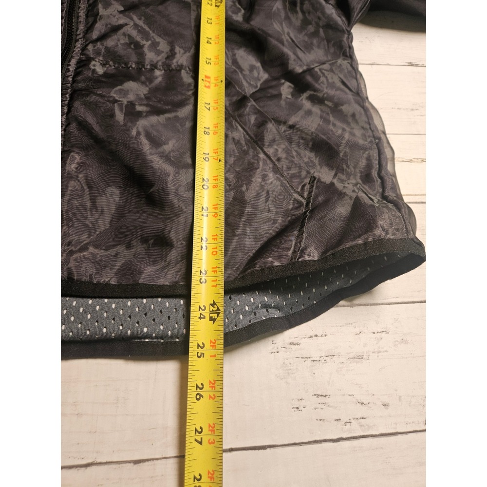 Champion C9 Womens Medium Black Gray Marble Print Full Zip Windbreaker Jacket - Picture 7 of 7